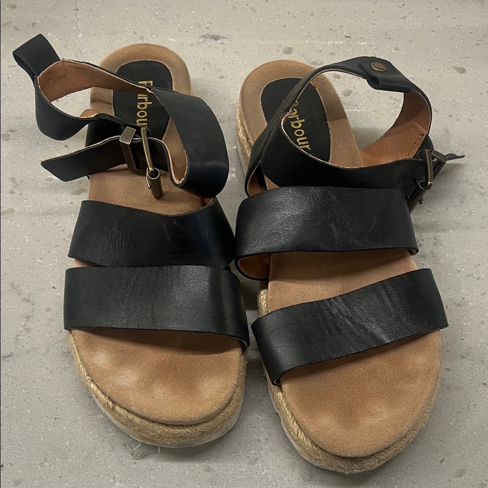 Barbour Black buckle  Sandals